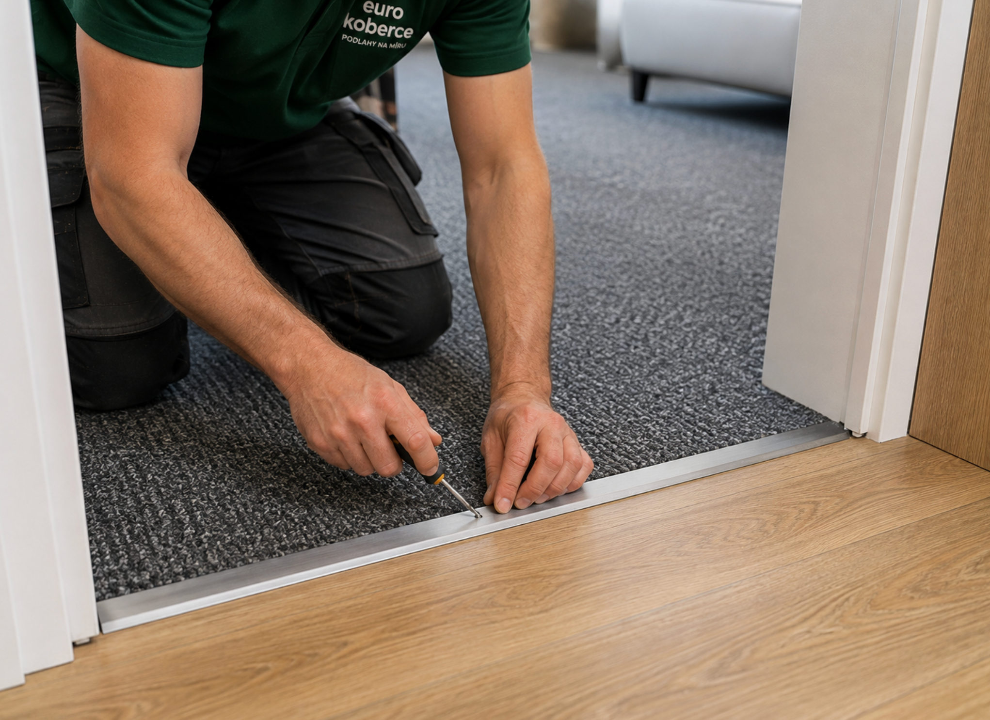 instalace lišty eurokoberce